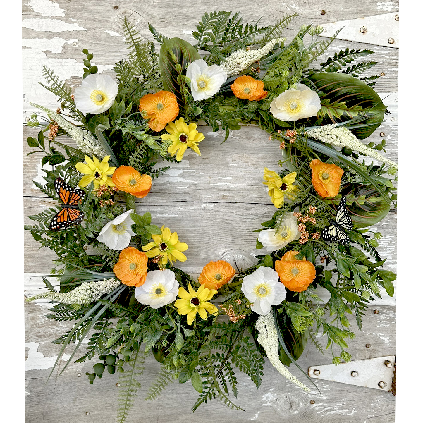 WREATH POPPY/DAISY/FERN